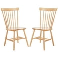 thumbnail image 2 of Safavieh Parker Scandinavian Adult Country Wood Solid Print Dining Side Chairs, Natural (Set of 2), 2 of 14