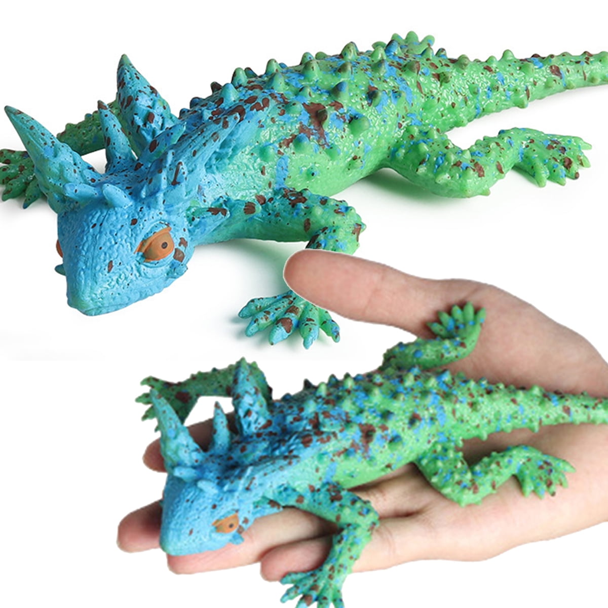 Travelwant Lizards Toys,Rubber Lizard Super Stretches Material TPR