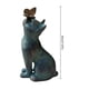 thumbnail image 4 of Cat Statue Garden Outdoor Decoration Cat Statue Blue Resin Ornament Gift Compatible Patio Yard Lawn Porch Outdoor Statue, 4 of 5