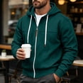 thumbnail image 5 of Fanshiluo Men's Full Zip Long Sleeve Hoodie, Casual Hooded Sweatshirt with Drawstring,Size S-3XL, 5 of 6