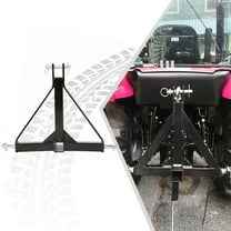 Kojem 3 Point 2" Receiver Trailer Hitch Category 1 Tractor Tow Draw Bar Adapter Pull Stabilizer for BX Kubota John Deere Steel
