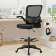 thumbnail image 5 of Costway Tall Office Chair Adjustable Height w/Lumbar Support Flip Up Arms, 5 of 12