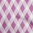 thumbnail image 1 of oneOone Rayon Purple Fabric Argyle Diy Clothing Quilting Fabric Print Fabric By Yard 56 Inch Wide, 1 of 4