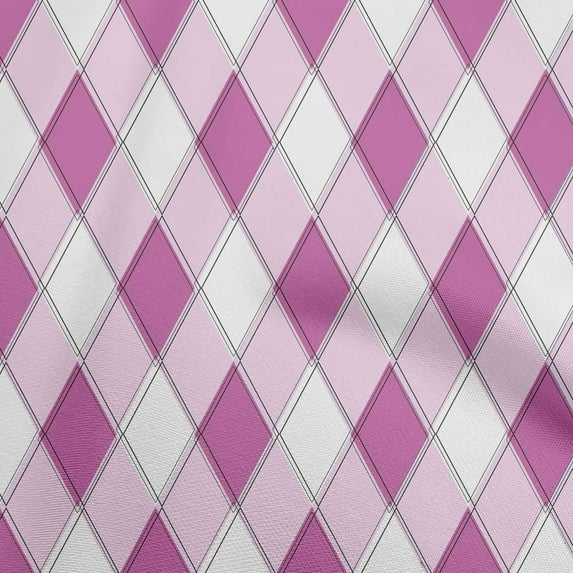 oneOone Viscose Jersey Purple Fabric Argyle Craft Projects Decor Fabric Printed By The Yard 60 Inch Wide