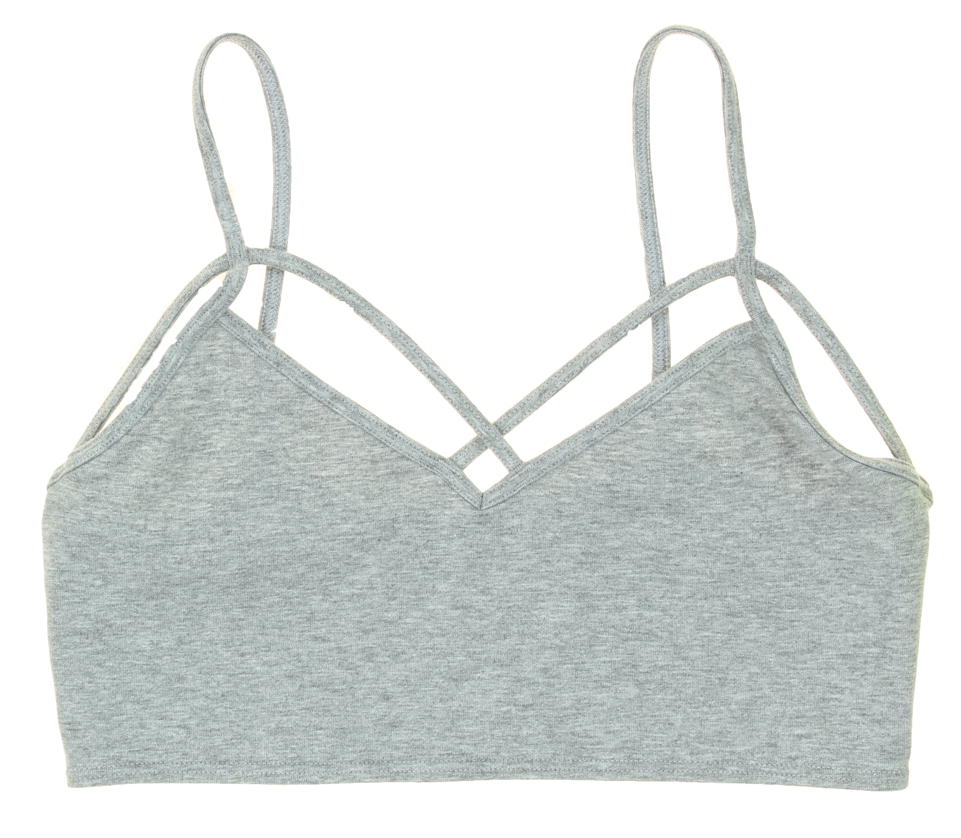 Victorias Secret Unlined Strappy Cage Bralette (Heather Grey, Small