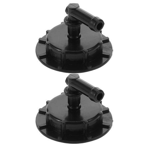 Raindrops  2 Pcs Motorcycle Radiator Cap Coolant Reservoir Replacement Black