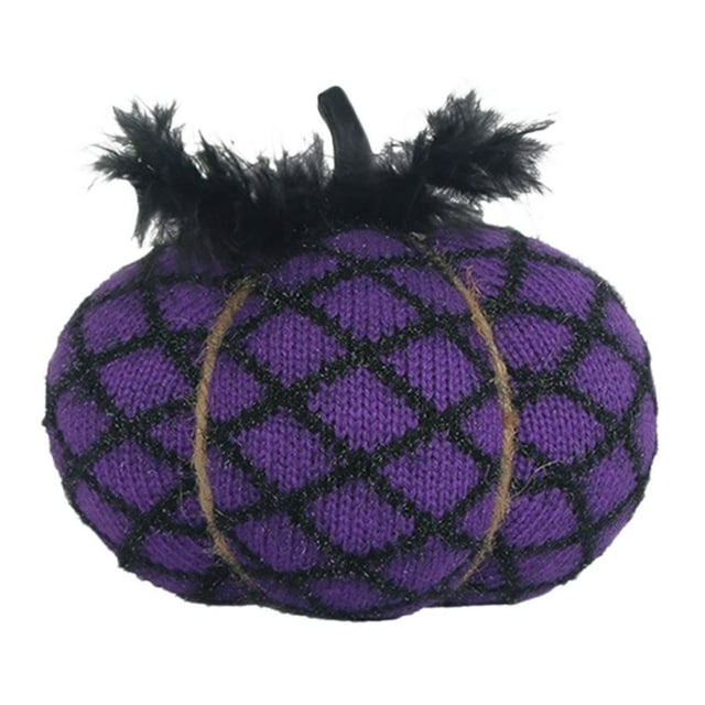 Felt Balls Pumpkin Superb Workmanship Polyester for Autumn Wreath (Purple)