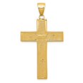 thumbnail image 4 of 14k Yellow Gold Textured Crucifix Latin Cross Pendant Charm, 4 of 4