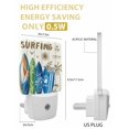 thumbnail image 3 of Night Lights Auto Sensor Summer Surfing Plug-in LED Nightlights Lamp Dusk to Dawn for Living Room, Bedroom, Bathroom, Hallway, Stairways Home Wall Decor, Beach Palm Tree Wood Grain Night Light, 3 of 9