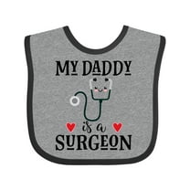 Inktastic Surgeon Daddy Doctor Baby Clothes Boys or Girls Baby Bib