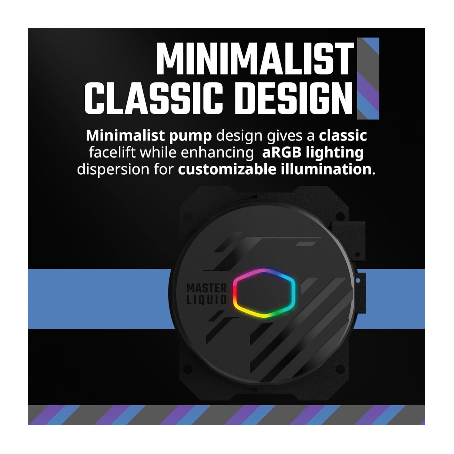 Cooler Master MasterLiquid 360L Core 120mm ARGB Close-Loop AIO Liquid CPU Cooler with Gen S Dual Pump and Cryofuze Thermal Paste (Black)
