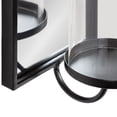 thumbnail image 4 of Kate and Laurel Ezerin Arched Mirror Wall Sconce, 6 x 5 x 16, Black, Modern Decorative Wall Sconce Candle Holder, 4 of 8