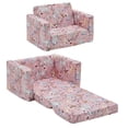thumbnail image 5 of Ulax Furniture Convertible Kids Chair 2-in-1 Flip Open Toddler Couch/Sleeper Sofa for Kids (Pink Unicorn), 5 of 9