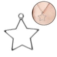 thumbnail image 3 of Colgante Marco de prensa Forma geométrica de estrella Con espalda abierta Bisel Collar Joyería Accesorio de bricolaje, Negro 15 Piezas Eigraketly HA000861-01B, 3 of 6