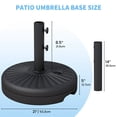 thumbnail image 4 of FUNDAZE 10FT Solar 32 LED Patio Umbrella w/ Tilt & Crank Lift, 8 Sturdy Ribs, UV Protection Solution-Dyed Fabric, for Garden, Backyard, Deck & Patio, Base, 4 of 7