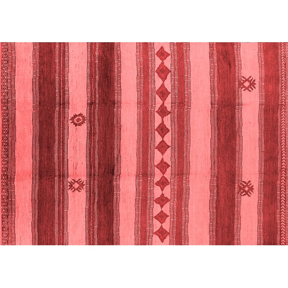 Ahgly Company Indoor Rectangle Southwestern Red Country Area Rugs, 7' x 10'