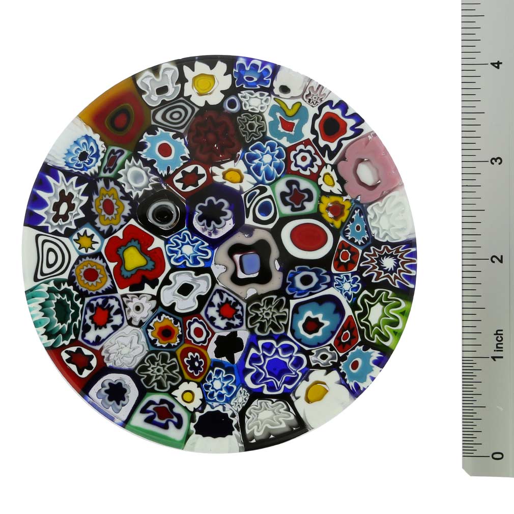 GlassOfVenice Murano Glass Millefiori Round Paperweight - Large - image 4 of 5