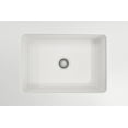 thumbnail image 2 of BOCCHI Sotto Undermount Fireclay 27 in. Single Bowl Kitchen Sink with Protective Bottom Grid and Strainer in White, 2 of 6