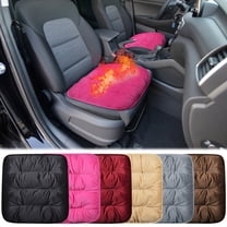 Fnochy Cushioned Car Seat Cover, Warm Short Plush Seat Cushion for Front Rear Pad, Soft Fuzzy Seat Protector for Winter, Auto Interior Women Men Accessories for Vehicles, SUV, Truck, (Black)