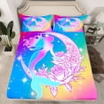 thumbnail image 2 of Homewish Ocean Mermaid Twin Sheet Sets 3pcs for Child Boys Girls,Dreamy Princess Twin Fitted Sheet Microfiber,Gradient Chic Flowers Breathable Flat Sheet,Ultra Soft Home Decor, 2 of 7