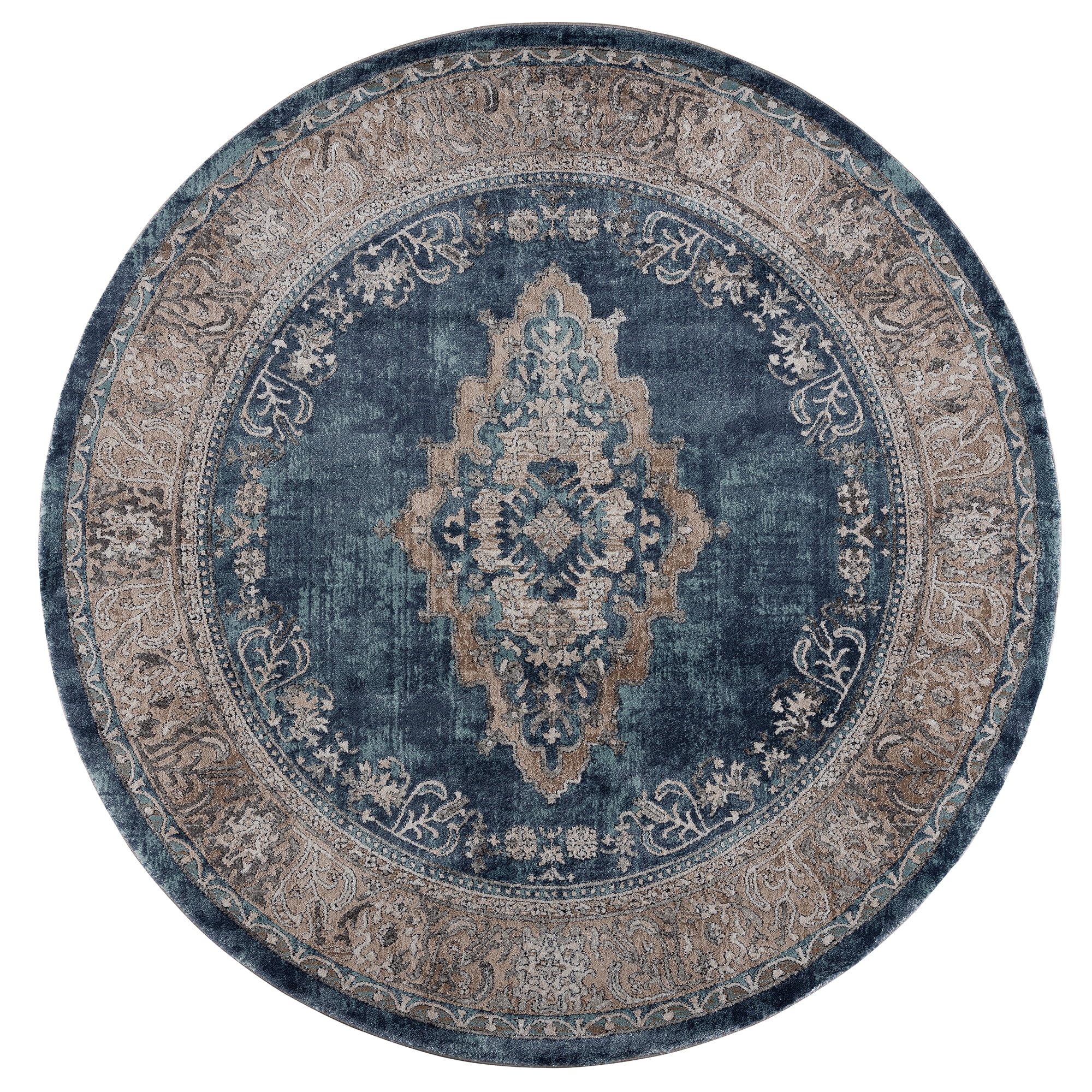 United Weavers Edinson Jisun Transitional Border Area Rug, Blue, 7'11" x 7'11"