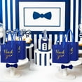 thumbnail image 4 of 60 Pcs  Blue Mini Gift Bags with Handles - Gold Foil Thank You Bags for Weddings, Parties, and Events, 4 of 5