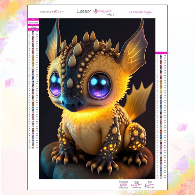 Pintura de diamante 5D Para decoración del hogar, Kit de punto de cruz bordado de mosaico de diamantes completo, Mini Dragón, regalo Para decoración de la Casa, Objetos