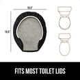 thumbnail image 6 of GORILLA GRIP Toilet Lid Seat Cover, Memory Foam, Elastic Universal Fit for Standard Round, Black, 6 of 10