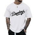 thumbnail image 4 of T-shirt à Manches Courtes pour Homme, Coupe Ample, Col Rond, Imprimé de Lettres, Décontracté et Populaire, 4 of 4