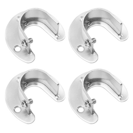 Wardrobe Closet Pole Holder Rail Bracket Hanging Rod Rods Silver