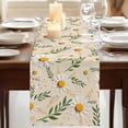 thumbnail image 3 of Table Runners 72 Inches Long Dress Scarves, Spring Daisy Farmhouse Kitchen/Dining Table Runner, Coffee Tablerunners, Country Watercolor Flower Leaf Plant 16x72 Inch, 3 of 9