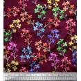 thumbnail image 1 of Soimoi Silk Fabric Lilac Floral Print Fabric by The Yard 42 Inch Wide, 1 of 1