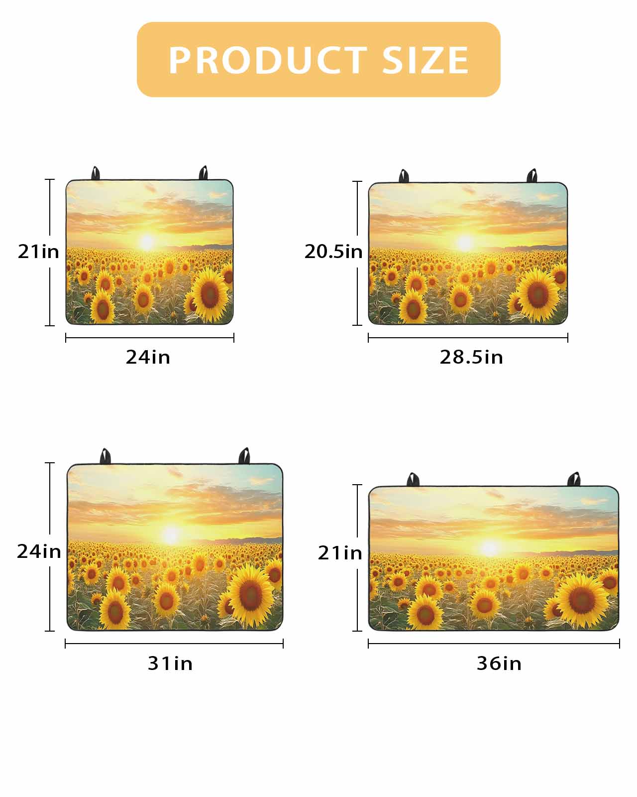 nqOlkjepod Large Induction Cooktop Protector Mat 36"x21", Sunflower Flowers Stove Top Covers for Electric Stove, Summer Sunset Floral Field Pastoral Stove Burner Cover Mats, Glass Top Stove Cover