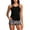 Black, variant on FENGGHAO Womens Two Piece Tankini Swimsuit with Swim Shorts, Tummy Control Bathing Suit with Sporty Pockets, Blouson Swimwear for Beach Vacations, Black S