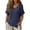 Dark Blue-Tops, variant on Inverlee Linen Short Sleeve V Neck Asymmetrical Shirts for Women Modern Chic Button Detail Loose Fit Blouses Weekend Casual Soft Breathable Tops Khaki M