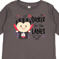 thumbnail image 4 of Inktastic Sucker for the Ladies- cute vampire Boys or Girls Long Sleeve Toddler T-Shirt, 4 of 5