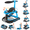 Blue, variant on INFANS 6-in-1 Baby Walker, Converts Push Car to Bouncer, Rocker with Music, Lights, Adjustable Height & Speed, Activity Center, Canopy for 7-18 Months
