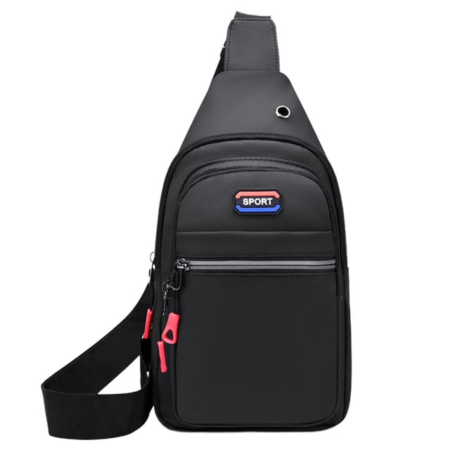 Bolsa Impermeable de Nylon Del Pecho de los Hombres - Paquete Frontal Elegante - Bolsa Multicapa de Gran Capacidad Bolsa de Cuerpo Cruzado Pequeña