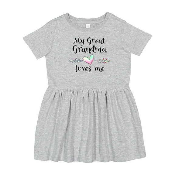 Inktastic My Great Grandma Loves Me Heart Great Grandchild Girls Toddler Dress