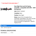 thumbnail image 2 of Rear Right Strut and Coil Spring Assembly - Compatible with 2005 - 2009 Kia Spectra5 2006 2007 2008, 2 of 2