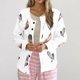 thumbnail image 1 of Puntoco Chaqueta Tipo Cárdigan Informal Con Botones Y Estampado Navideño Para Mujer, 1 of 5