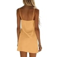 thumbnail image 7 of ZQUUVOU Mini Dresses for Women Linen Cotton Camisole Adjustable Spaghetti Strap Mini Dresses Loose Flowy Beach Vacation Yellow, 7 of 7