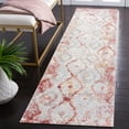 thumbnail image 2 of SAFAVIEH Meadow Doncho Diamond Runner Rug, Grey/Pink, 2' x 8', 2 of 7