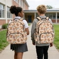 thumbnail image 3 of KUIFORTI Orange Capybara Bookbag with Lunch Box for Teens Elementary Middle School Daily Use Set of 4 Durable with Pencil Bags Water Bottle Sleeve Kids School Backpack, 3 of 7