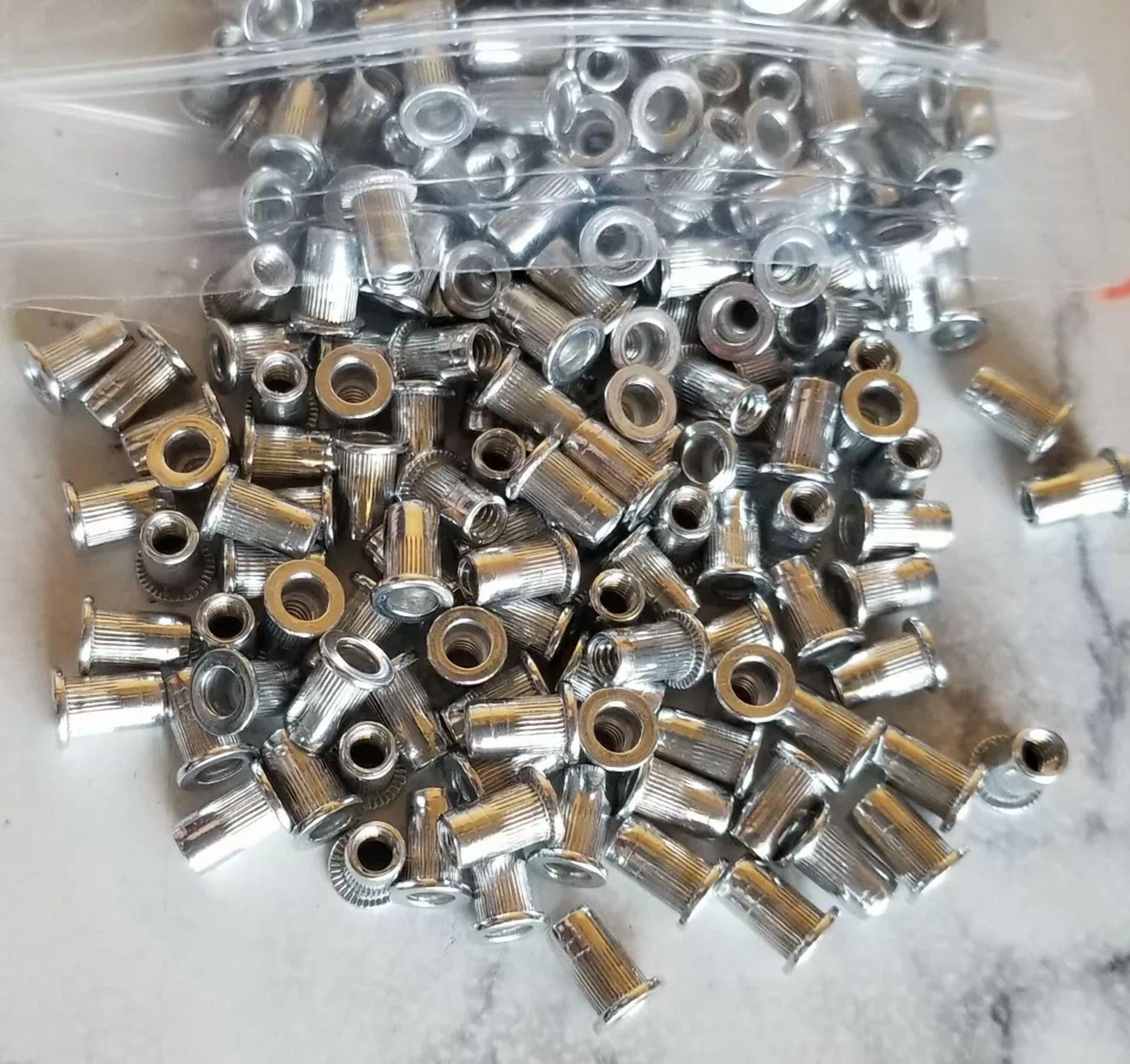 CIRCLE- 100 Pcs 6-32 Rivet Nut Aluminum Knurled Nutserts Rivnut Nutsert Sae Standard