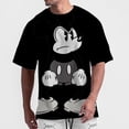 thumbnail image 2 of Camiseta de hombre Disney Mickey Mouse Auriculares Letras de moda Camiseta de manga corta Camiseta de dibujos animados Ropa de cuello redondo Talla grande, 2 of 5