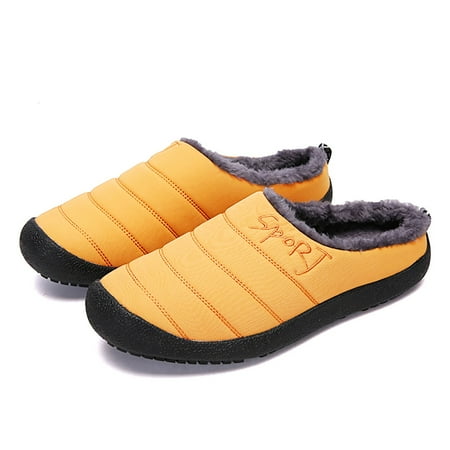 

Gubotare Men Slippers Memory Foam Men s Memory Foam Slippers Winter Warm Slip On Scuff Clogs B 9.5