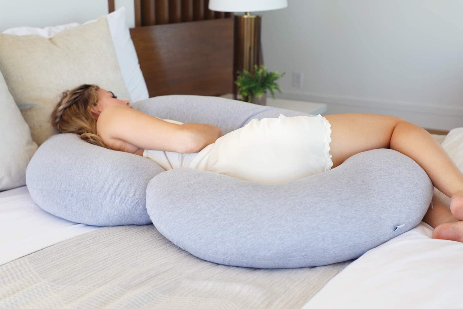  Restorology, Pregnancy Pillow - 60 Inch, C-Shaped Maternity  Pillows for Sleeping - Full Body Pillow for Pregnant Women - Reduces Hip,  Back Pain for Side & Stomach Sleepers - Washable Cover : Baby