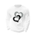 thumbnail image 3 of UVEASISHA Heart Graphic Tees for Men Long Sleeve Waffle Knit Shirts Big and Tall Casual Valentines Day Tshirts Regular Fit Stylish Workout Shirt White S, 3 of 9
