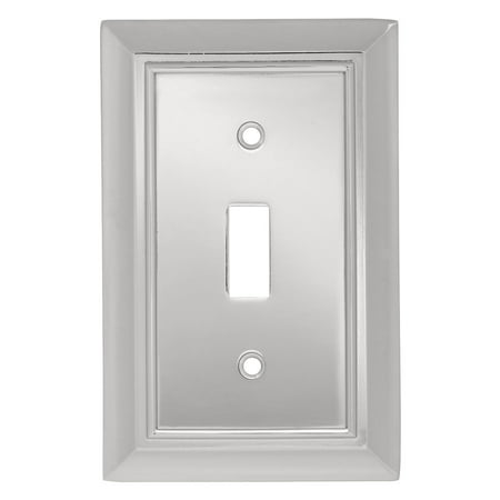 Hardware Metal Plate - Liberty Hardware 126301 Architectural Single Switch Wall Plate, Polished Chrome